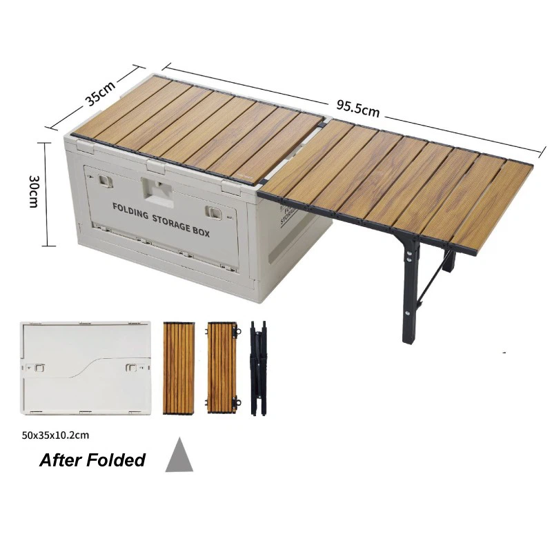 Plastic Storage Box Folding With Collapsible Table