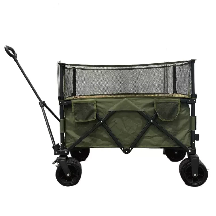 Grandes carros de carretas plegables con altura extendida ajustable