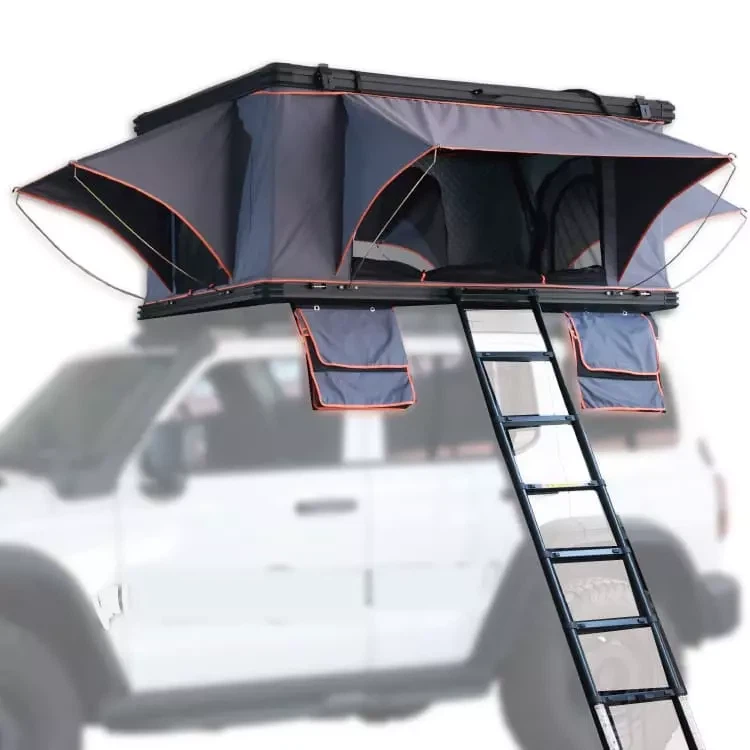 Tienda de techo de automóvil para acampar de carcasa dura aislada aislada
